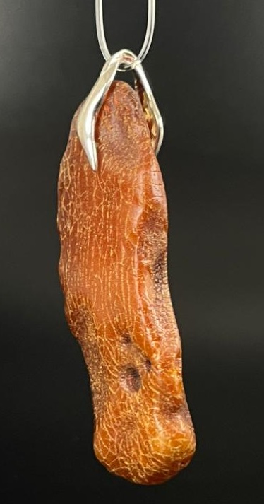 Freiform-Anhänger Rot, verkrustet · ca. 6 cm