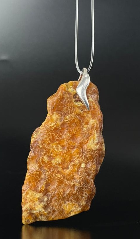Krusten-Anhänger, unpoliert · ca. 5 cm